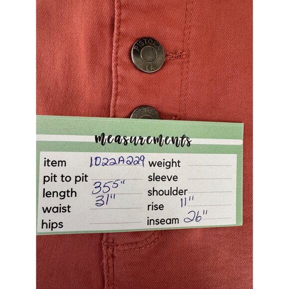 NWT Pistola Size 31 Salmon Jeans Five Button Front - Picture 14 of 14